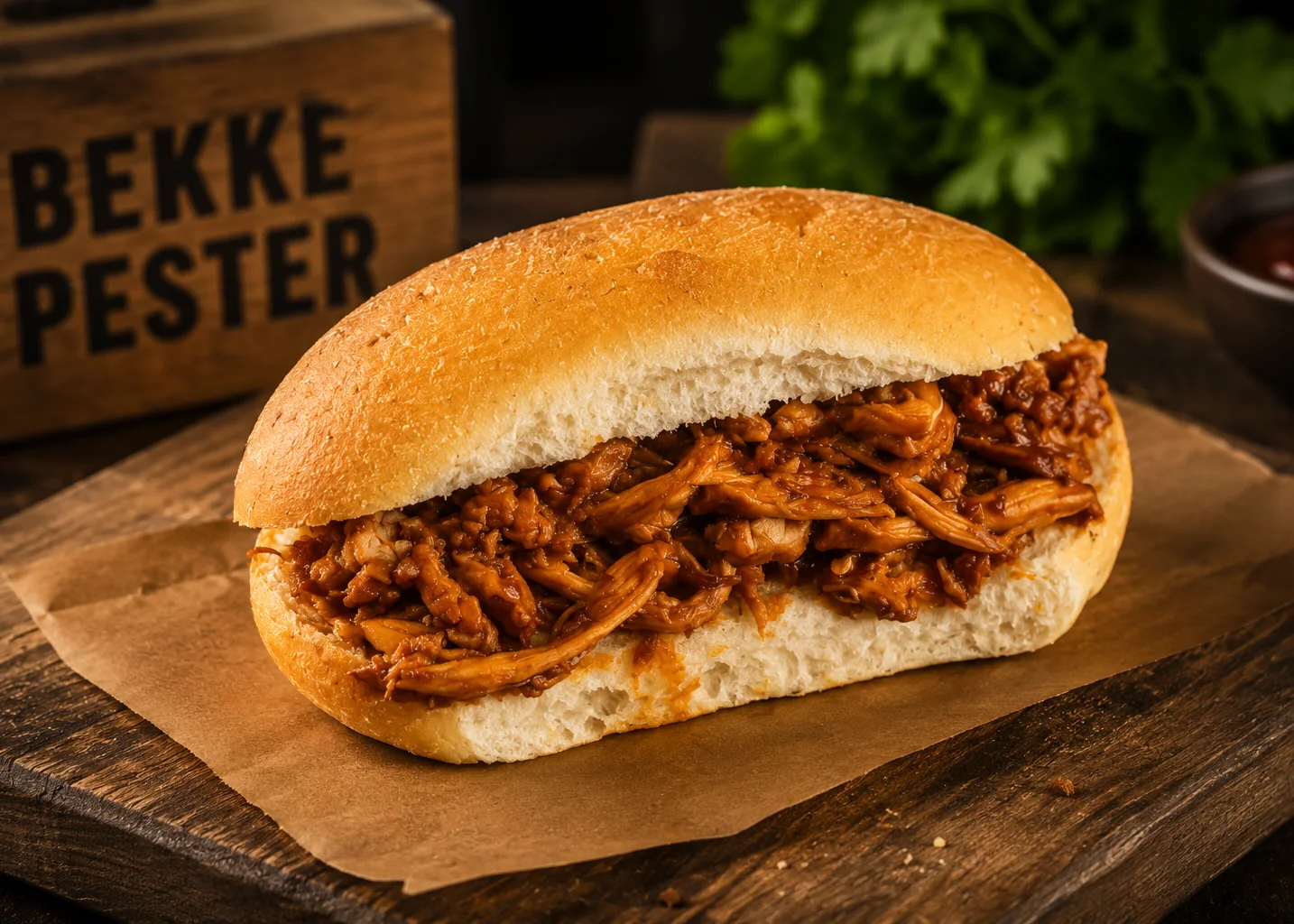 Broodje Pulled Chicken