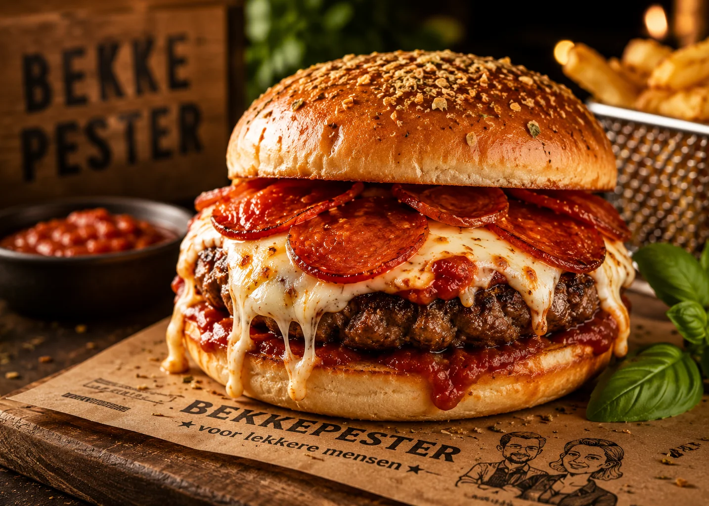 Pepperoni Pizzaburger